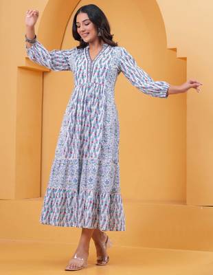 Multicolor cotton printed dress 2