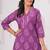 Purple pure cotton printed kurta