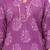 Purple pure cotton printed kurta
