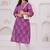 Purple pure cotton printed kurta