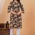 Black pure cotton printed kurta