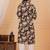 Black pure cotton printed kurta