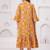 Mustard cotton printed dress