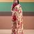 Graceful satin silk saree with floral prints