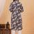 Blue pure cotton printed kurta