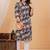 Blue pure cotton printed kurta