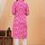 Pink pure cotton printed kurta