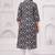 Black pure cotton printed kurta