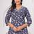 Blue pure cotton printed kurta