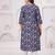 Blue pure cotton printed kurta