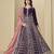 Purple velvet anarkali suit with dupatta