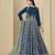Rama velvet anarkali suit with dupatta