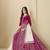 Pink velvet anarkali suit with dupatta