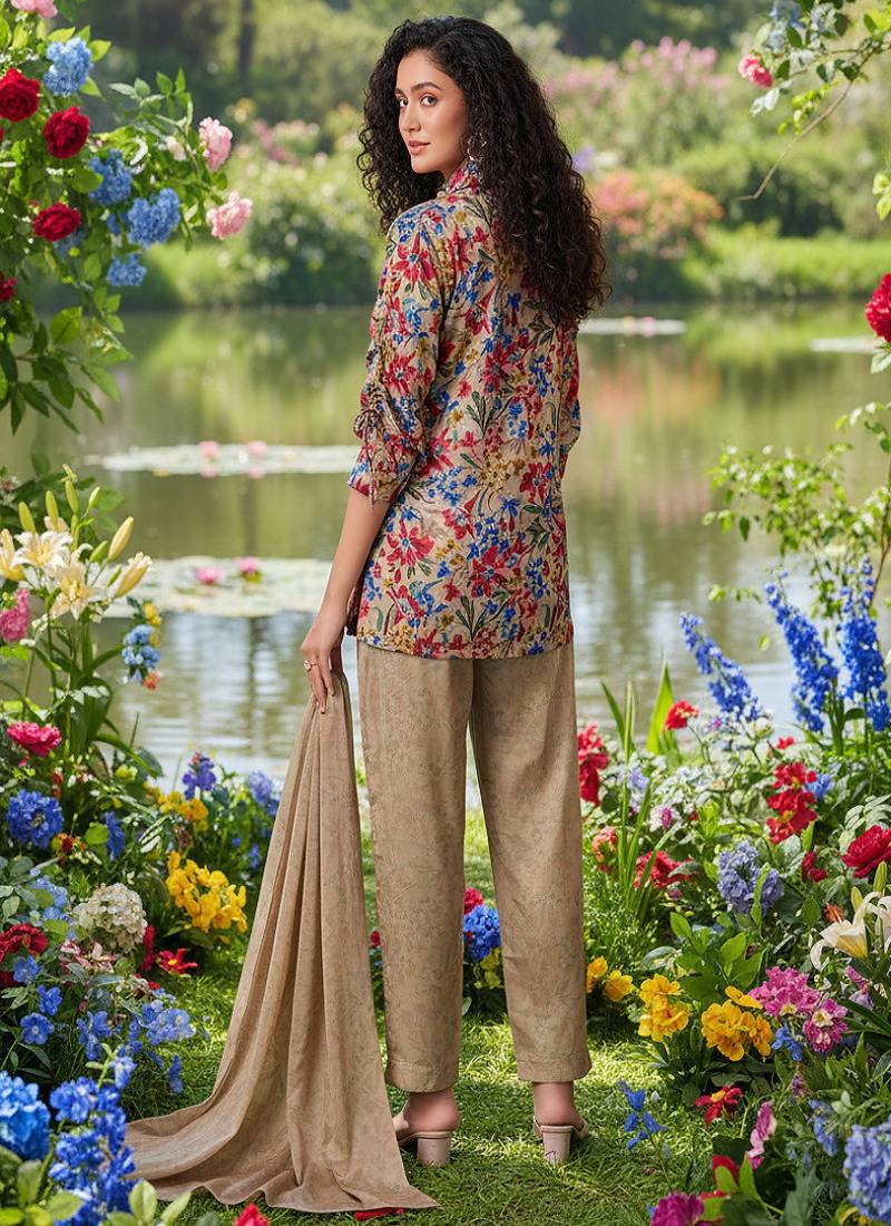 Multicolor  cord sets with scarf