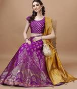 	Purple Brocade Fabric