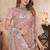 peach net saree with resham embroidery