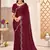 wine silk saree with zarkan border work