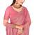 traditional indian dusty pink handwork zarkan border silk blend saree