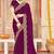 designer wine zari siroski embroidery work silk blend saree