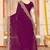 designer wine zari siroski embroidery work silk blend saree