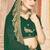 designer bottle green zari siroski embroidery work silk blend saree