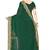 designer bottle green zari siroski embroidery work silk blend saree