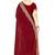 designer maroon zari siroski embroidery work silk blend saree