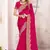 pink silk party wear saree