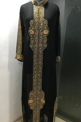 Black elegant dubai style kaftan