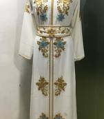 White - designer women takchita kaftan