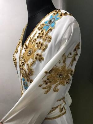 White - designer women takchita kaftan 3