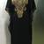 Black fancy beading work farasha kaftan