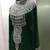 Green silver hand beaded arabic kaftan