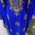 Royal blue modern arabic gold embroidery work farasha kaftan