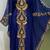 Navy blue beautiful arabic evening wear farasha kaftan