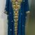 Navy blue elegant embroidery work farasha kaftan