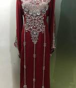 Maroon a line georgeous arabic farasha kaftan