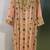 Peach designer heavy arabic farasha kaftan