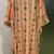 Peach designer heavy arabic farasha kaftan