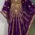 Purple embroidered fancy butterfly farasha kaftan