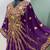 Purple embroidered fancy butterfly farasha kaftan