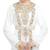  Georgette Off White  embroidered Golden stone work jacket inner  and belt
