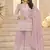 Pink georgette embroidered sequins festive wear pakistani palazzo suit