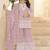 Pink georgette embroidered sequins festive wear pakistani palazzo suit