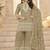 Beige georgette embroidered sequin festive wear pakistani palazzo suit 