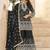 Black georgette embroidered sequin festive wear pakistani palazzo suit 