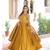yellow nc vichitra embroidered anarkali gown with matching dupatta