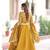 yellow nc vichitra embroidered anarkali gown with matching dupatta