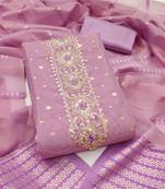  purple weaving&embroidered simmer dress material 