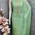  green weaving & embroidered simmer dress material 